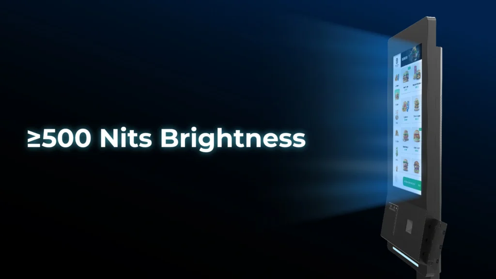≥500 nits brightness
