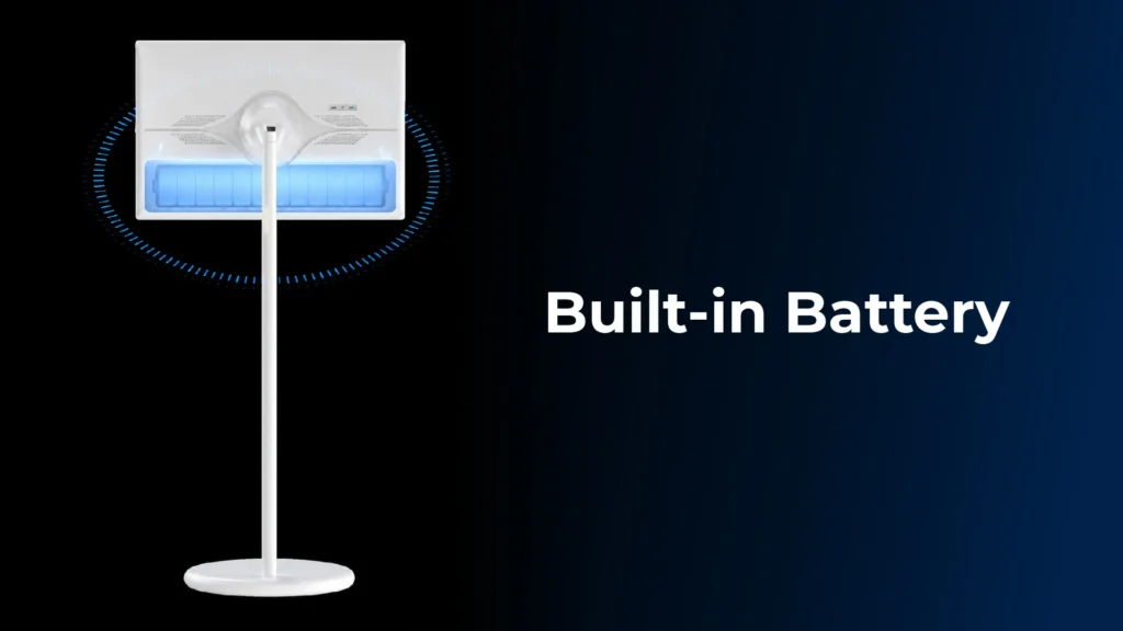 Built-in battery for wireless operation and flexible deployment